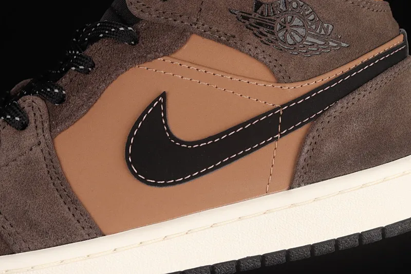All categories Air Jordan Jordan series basketball shoes Air Jordan 1 Mid Air Jordan 1 Mid AJ1 Joe 1 chocolate brown mid-top cultural basketball shoes DC7294-200
